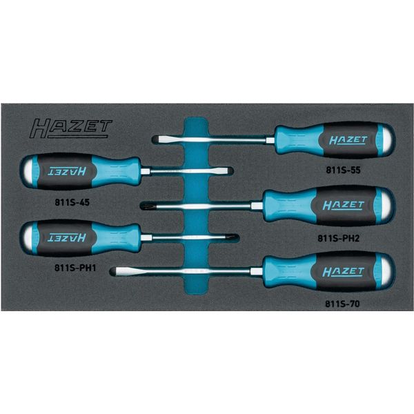 Set Di Cacciaviti ∙ Con Calotta Ad Impatto 163-264/5N ∙ Profilo Phillips Ph, Profilo A Taglio ∙ 5 Pezzi ∙ 0,8 X 4,5 - 1,2 X 7 ∙ PH1 - PH2-image
