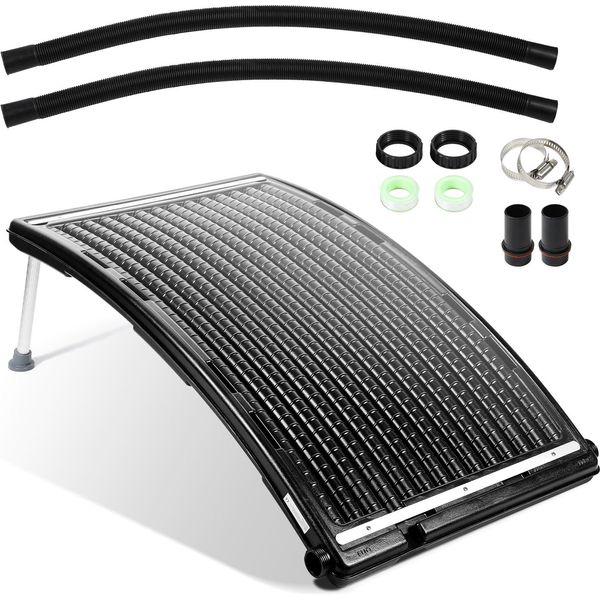 Yakimz Riscaldamento Solare Piscina Riscaldatore Piscina Nero Assorbitore Solare 110 X 69 X 14 Cm-image