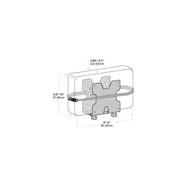 Ergotron Supporto A Parete Per Mini Pc, Computer, Thin Client, Mac Mini, Periferiche, Pc, Braccio Di Montaggio - Bianco - Verticale - Carico Massimo 2,70 Kg - Acciaio, Alluminio-image