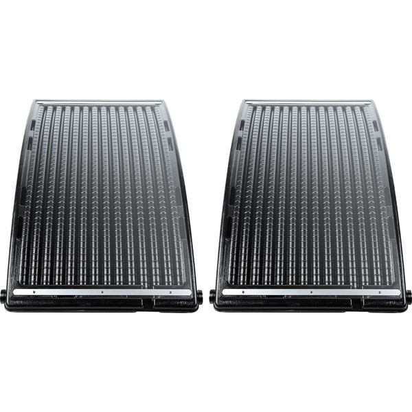 Clanmacy 2X Riscaldatore Solare Per Piscina Staffa Retrattile Nera Assorbitore Solare 110 X 65 X 15 Cm - Tipo Curvo-image