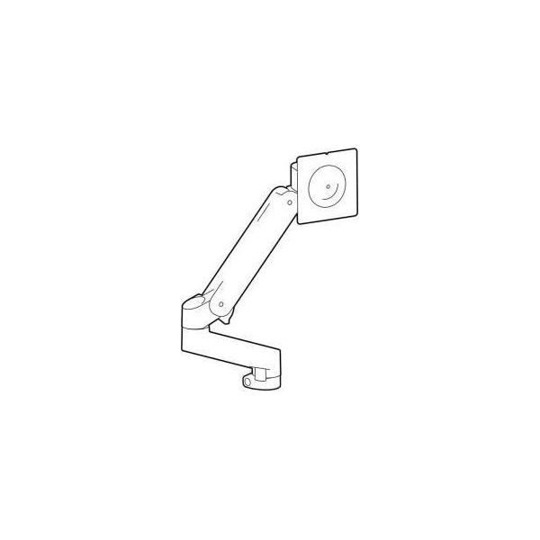Braccio Di Montaggio Ergotron Per Monitor, Anello Di Montaggio, Barra Di Montaggio, Display, Display Lcd, Supporto Per Monitor - Grigio Scuro - Regolabile In Altezza - Dimensioni Dello Schermo: 34 Pollici (86,36 Cm) - Carico Massimo 9,98 Kg - 75 X 75, 100 X 100 - Standard Di Montaggio A Parete Vesa - Alluminio-image