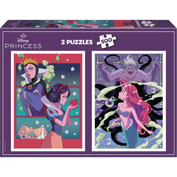 Puzzle - Educa - Disney Villains & Princesses - 2X500 Pieces-image