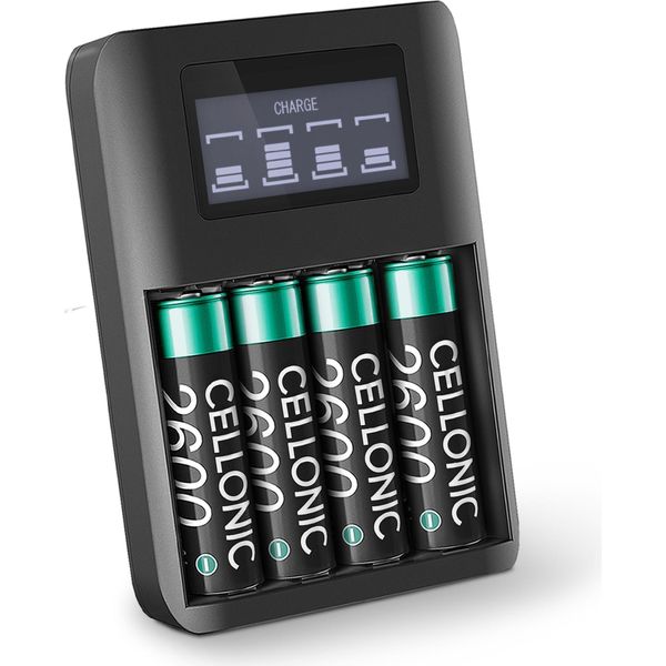 Cellonic, Batteria Per Ricetrasmettitore Compatibile Con Midland Tlkr G9, XT70, Compatibile Con Motorola T92 H2O (1.2V, 2600Mah) + Caricabatterie-image