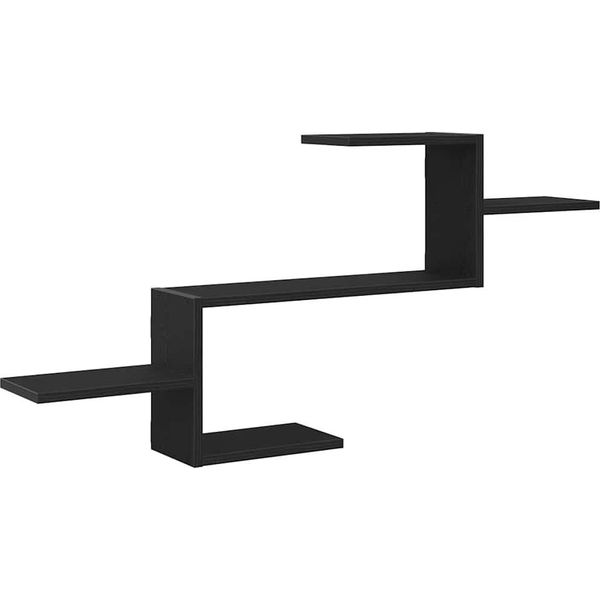 Syfax™ Scaffale A Parete Rovere Nero 104X15X49 Cm In Truciolato-image