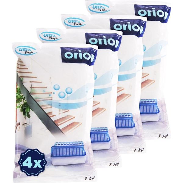 Orion | Confezione Di Ricarica Per Assorbitori Di Umidità - Inodore - 1Kg - 4 Pezzi - Fino A 50 M²-image