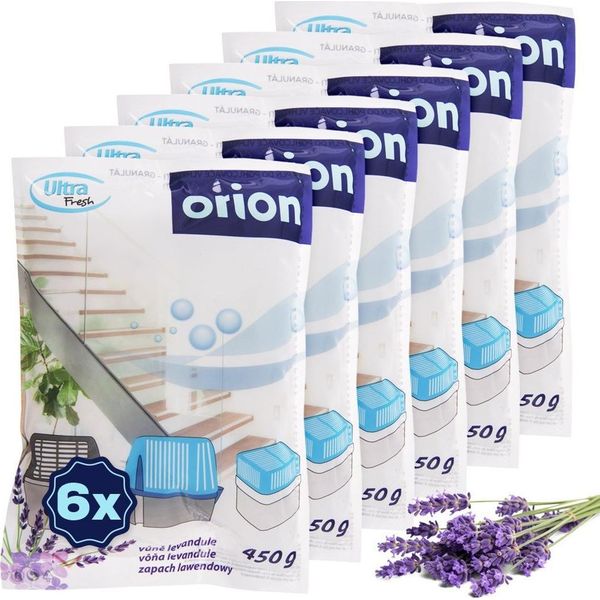 Orion | Pacchetto Di Ricarica Per Assorbire L'umidità - Lavanda - 450 G - 6 Pezzi - Fino A 20 M²-image
