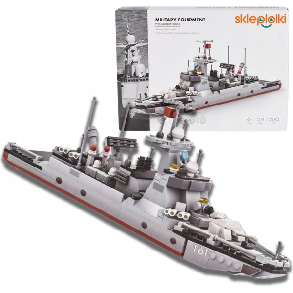 Lolex | Distruttore Giocattolo Da Costruzione - 376 Elementi - 12 X 36 X 7 Cm - Giocattolo Militare - Set Da Costruzione-image