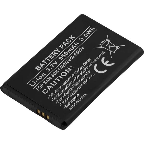 Avizar, Batteria Agli Ioni Di Litio Da 3,7 V Per Il Ricambio Del Telefono Samsung Sgh F400 950Mah, Nero-image