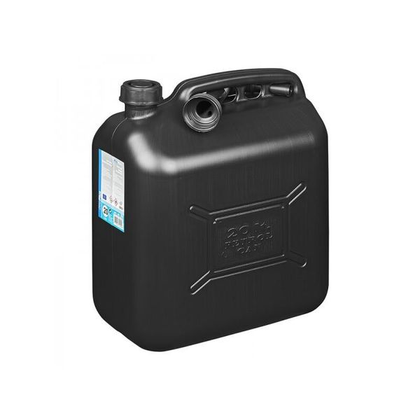Tanica Per Carburante 20L In Plastica Nera Omologata Onu-image