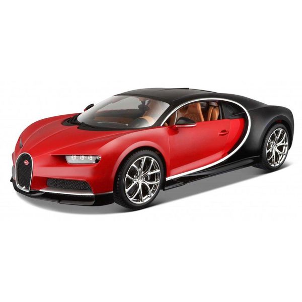 Bburago Bugatti Chiron 1:18 Rood/Zwart-image