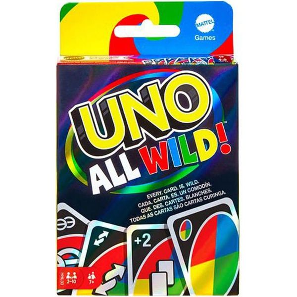 Mattel Games HHL33 - Gioco Di Carte Uno All Wild Con 112 Carte, Gioco Da Viaggio, Gioco Per Bambini, Gioco Per Famiglie E Gioco Di Società, Età 7+-image