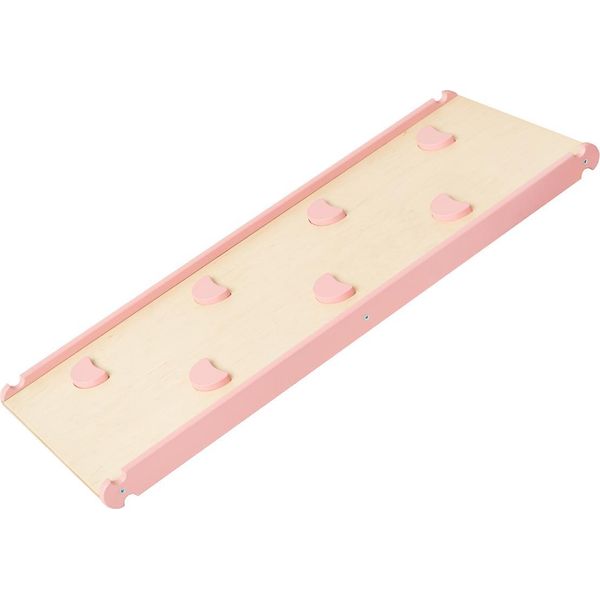 Scivolo Per Interni, Tavola Per Arrampicata, Scivolo Per Bambini Per Triangolo Di Arrampicata, Scala A Chiocciola In Legno, Scivolo In Legno Per Bambini Con Maniglie | Moon - Rosa-image