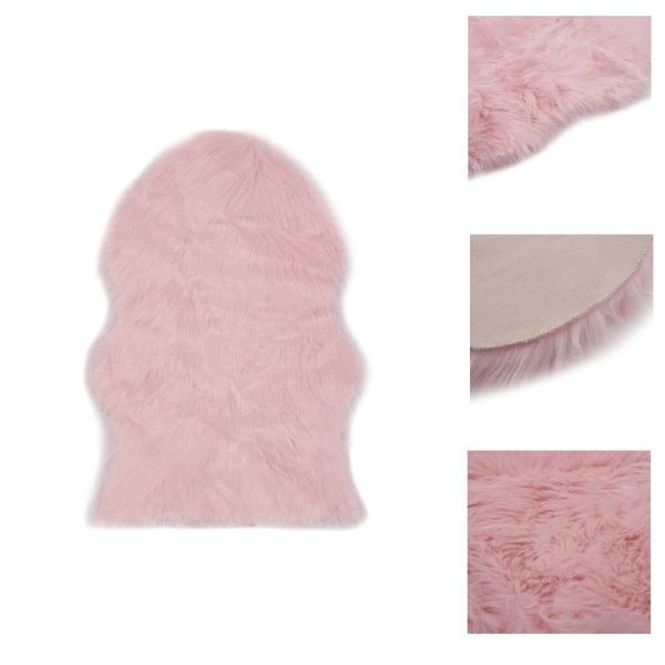 Vidaxl Tappeto 60X90 Cm Pelle Di Pecora Artificiale Rosa - Tappeti-image