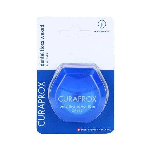 Curaprox Df 834 Filo Interdentale Cerato Alla Menta Dispenser 50 M-image
