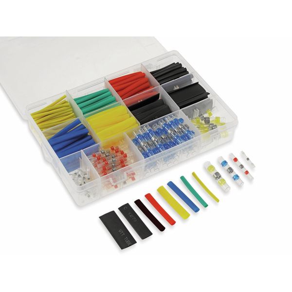 Set Di Connettori A Saldare E Tubi Termorestringenti, Assortimento Da 360 Pezzi-image