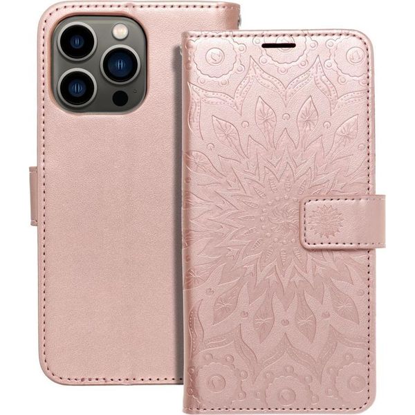 Custodia Diary Per Apple Iphone 13 Pro Forcell Mezzo Mandala Oro Rosa-image