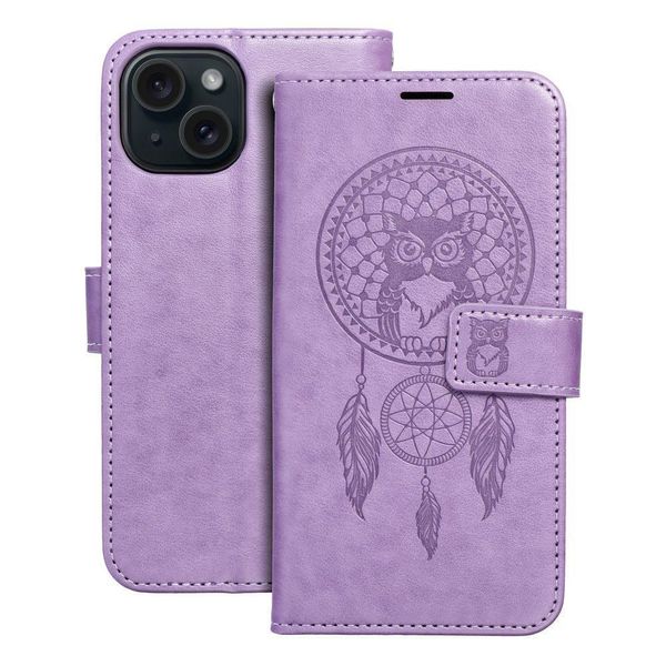 Custodia / Cover Per Apple Iphone 15 Dream Catcher Viola - Libro Mezzo Book-image