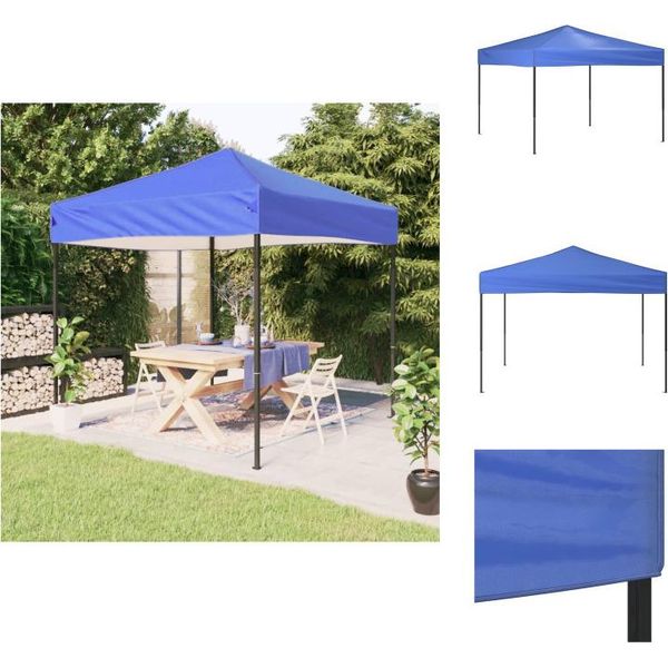 Vidaxl Tenda Per Feste Pieghevole Blu 3X3 M - Padiglioni E Tende Per Feste-image