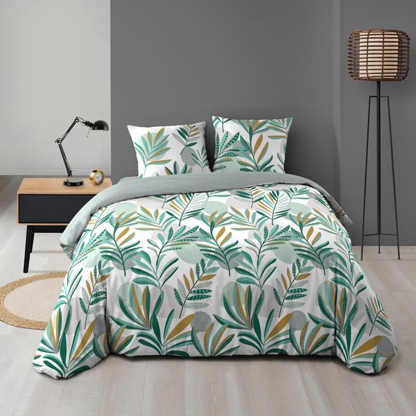 Set Di Lenzuola Con Motivo A Foglie, Louna, 240 X 220 Cm-image