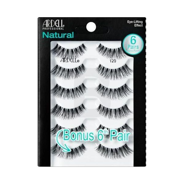 Ardell | Ciglia Finte, Naturale #120, Trucco Degli Occhi, Confezione Da 6, Ciglia Artificiali, Estensioni Delle Ciglia-image