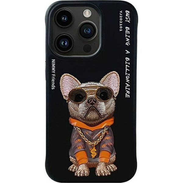 Nimmy Etui Iphone 15 Pro 6.1 Czarny/Occhiali Neri Cool Dog-image