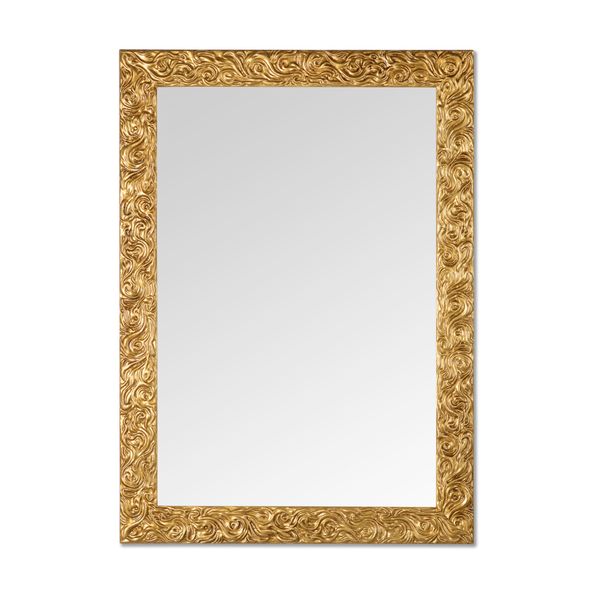 Mo.Wa Specchio Da Parete 50X70 Rettangolare Oro Antico Specchio Armadio Specchio Armadio Specchio Corridoio Con Cornice In Legno Massiccio,-image