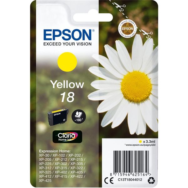Epson Daisy C13T18044022 Cartuccia Margherita Originale Giallo-image