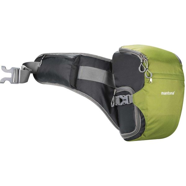 Mantona Elementspro 10 - Borsa Per Fotocamera E Obiettivi - Nylon - Verde/Grigio-image