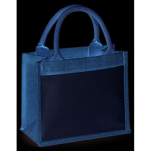 Westford Mill W425 | Borsa Regalo Tascabile In Iuta Di Cotone 26 X 22 X 14 Cm - Colore: Naturale - Taglia: Unica-image