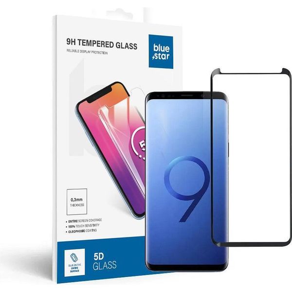 Vetro Temperato/Protettivo Samsung Galaxy S9 Plus Nero - Blue Star Completamente Adesivo-image