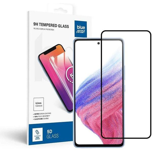 Vetro Temperato / Protettivo Samsung Galaxy A53 5G Nero - Bluestar 5D-image