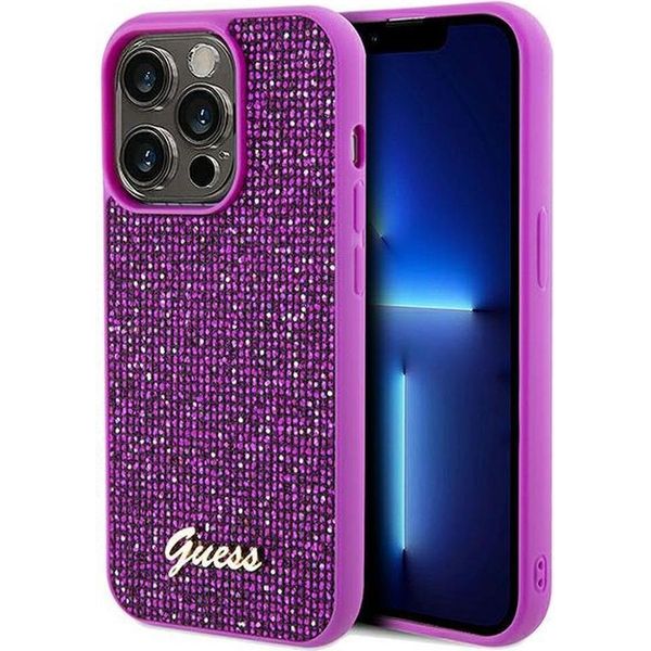 Guess Guhcp14Xpmsdgsf Iphone 14 Pro Max 6.7 Fuksja/Fuschia Hardcase Disco Metal Script-image