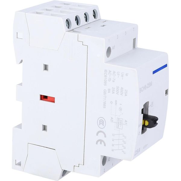BCH8-25M 230V 4P 25A Contattore Modulare In Ca Per Uso Domestico Con Interruttore Di Controllo Manuale (4NO)-image