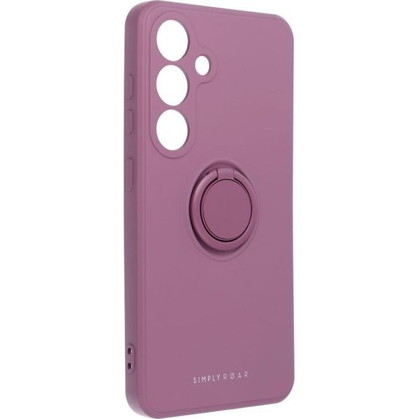 Roar Case Custodia Protettiva Ambra Per Smartphone Custodia Per Cellulare Bumper Con Supporto Ad Anello Compatibile Con Samsung Galaxy S25 Viola-image