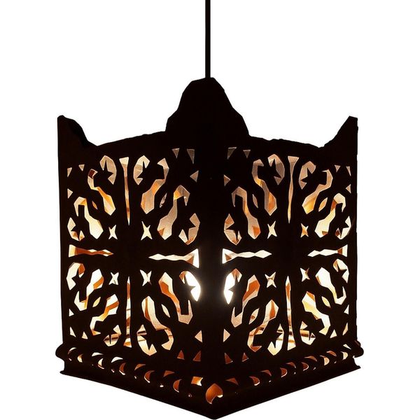 Lampada Da Soffitto Randa Nera 30Cm | Lampada Marocchina In Metallo-image