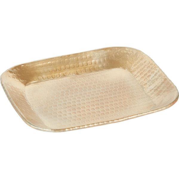 Vassoio Portacandele Scandinavo Lesha Oro 21Cm Quadrato-image