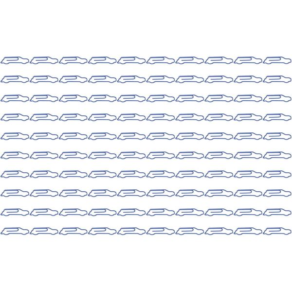 100 Pezzi Di Graffette Sagomate A Forma Di Auto In Metallo, Simpatiche E Leggere Per L'ufficio, Per La Classificazione Di Documenti E File-image