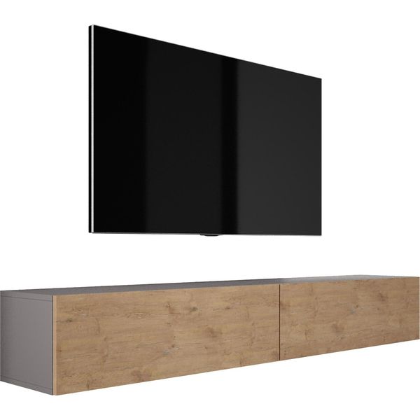 TV-SCHRANK: Antracite E Rovere Lancelot, (2 X 100 Cm) X 34 X 32 Cm-image