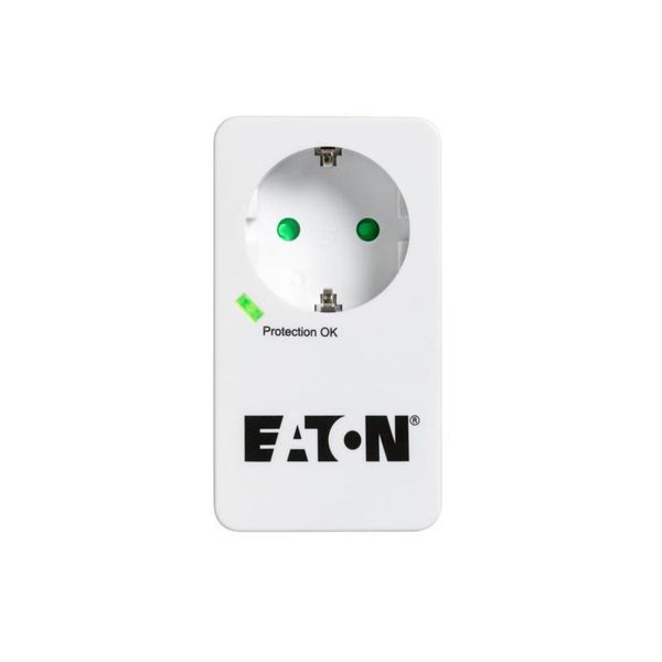 Eaton Protection Box 1 Tel@ Din - Adattatore Per Presa Di Corrente Con Protezione Da Sovratensione (Presa Schuko, Protezione Telefonica) - Bianco (PB1-image