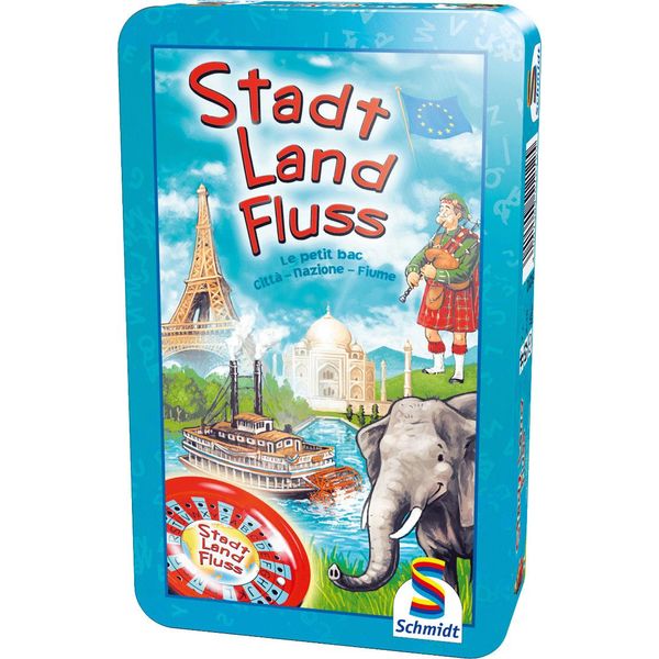 Schmidt 51212 Schmidt Mbs Stadt Land Fluss In Metalldose Geschicklichkeitsspiel-image