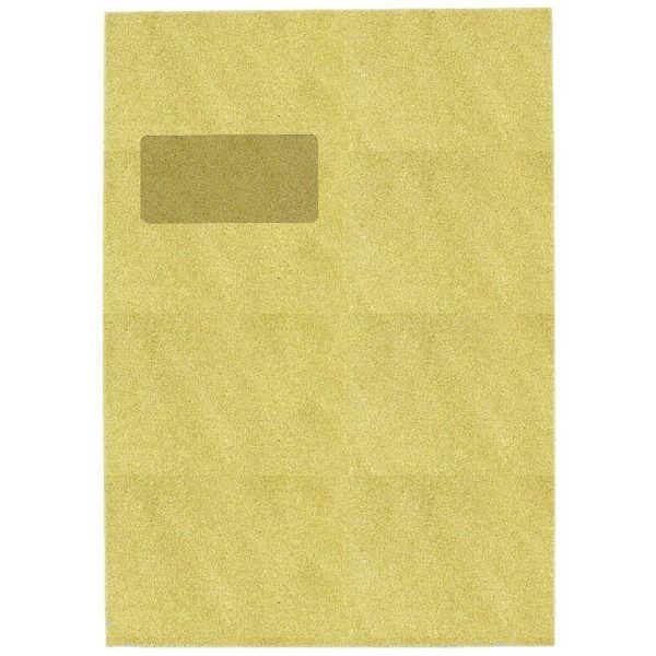 Mayer-Network 30002517 Buste Riciclate - C4, Con Finestra, Autoadesive, 90 G/M², Marrone, 10 Pezzi-image