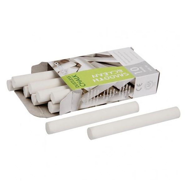 Gesso Lavagna Bianco 8 Cm 10 Pezzi-image