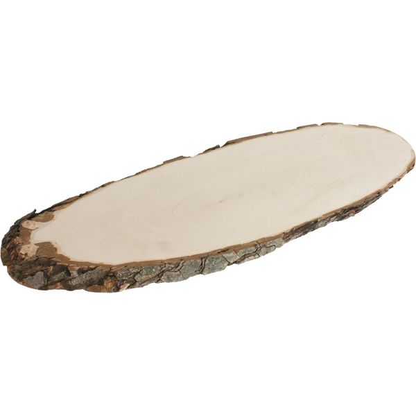 Tavola Di Corteccia Naturale In Frassino Con Corteccia, Laccata Incolore Per Alimenti, Per Servire Piatti Rustici-image
