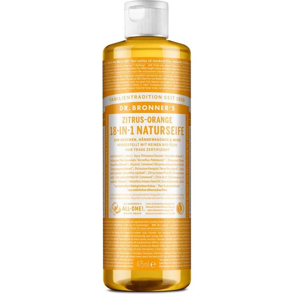 Sapone Naturale Citrus-Orange 18 In 1 Del Dr Bronner's 475 Ml-image