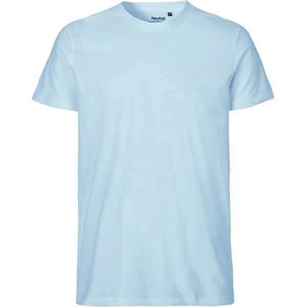 Neutral O61001 | Maglietta Uomo Aderente + Gots - Colore: Azzurro - Taglia: M-image