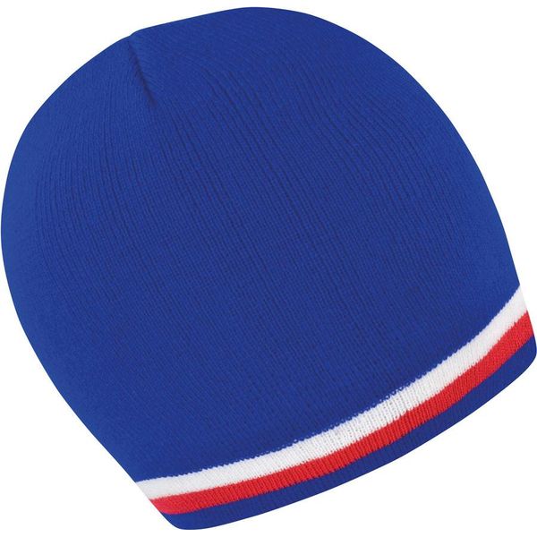 Result Winter Essentials R368X | Cappello Invernale National Beanie - Colore: Royal/White/Red - Taglia: Unica-image