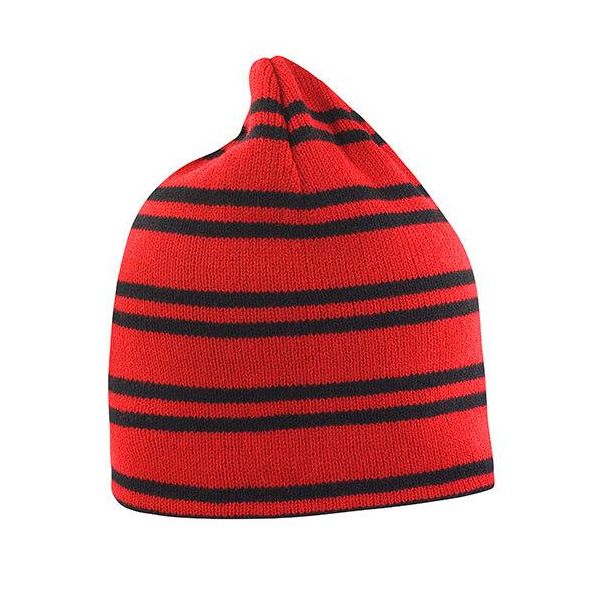 Result Winter Essentials R354X | Team Reversible Beanie Berretto Invernale - Colore: Rosso/Nero/Nero - Taglia: Taglia Unica-image