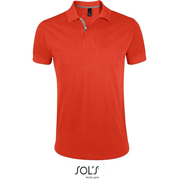 Sols 00574 | Polo Da Uomo Portland - Colore: Rosso/Grigio (Tinta Unita) - Taglia: 3XL-image