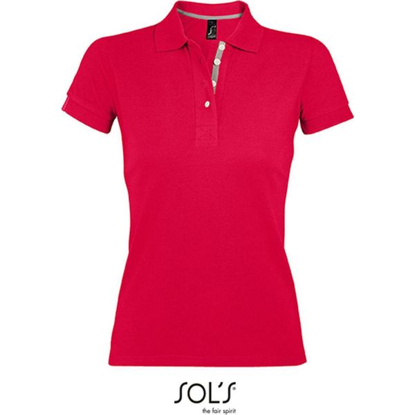 Sols 00575 | Polo Donna Portland - Colore: Rosso/Grigio (Tinta Unita) - Taglia: Xl-image