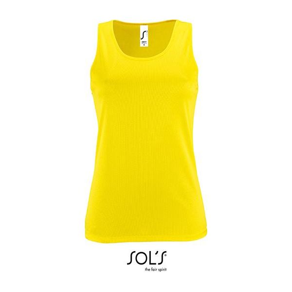 Sols 02117 | Canotta Sportiva Da Donna - Colore: Giallo Neon - Taglia: Xl-image
